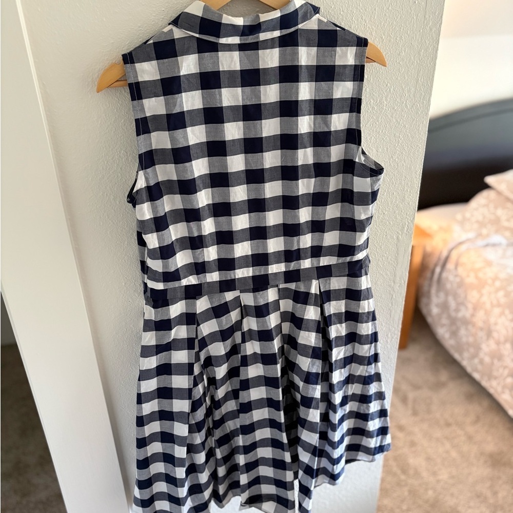 Nine West Navy and White Plaid women’s dress - Picture 4 of 6